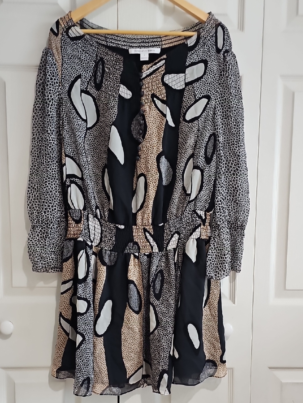 🖤 Diane von Furstenberg Abstract Print Dress | Size 0